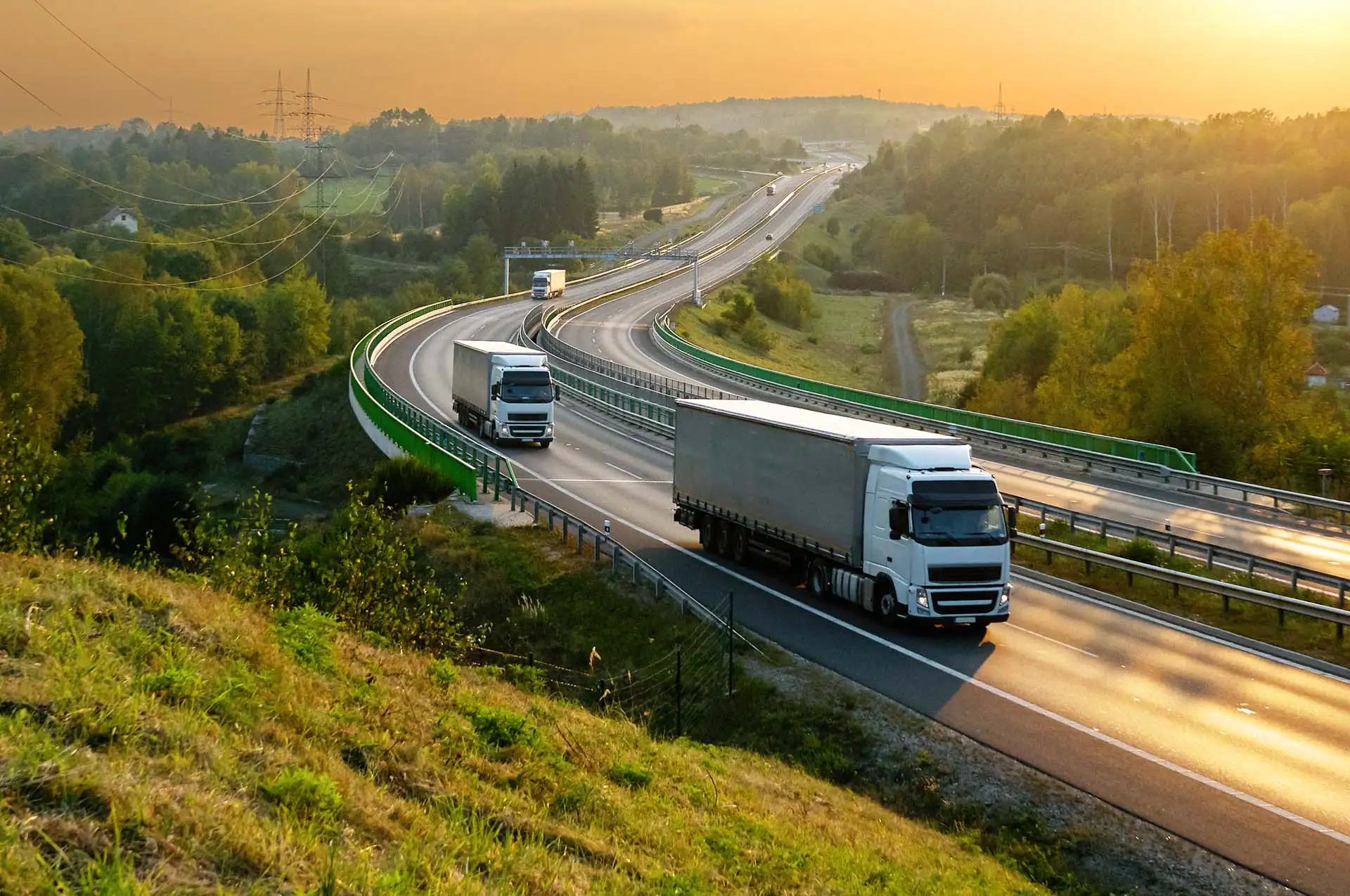 Road freight operations — trucks and cargo on international routes from Urmia